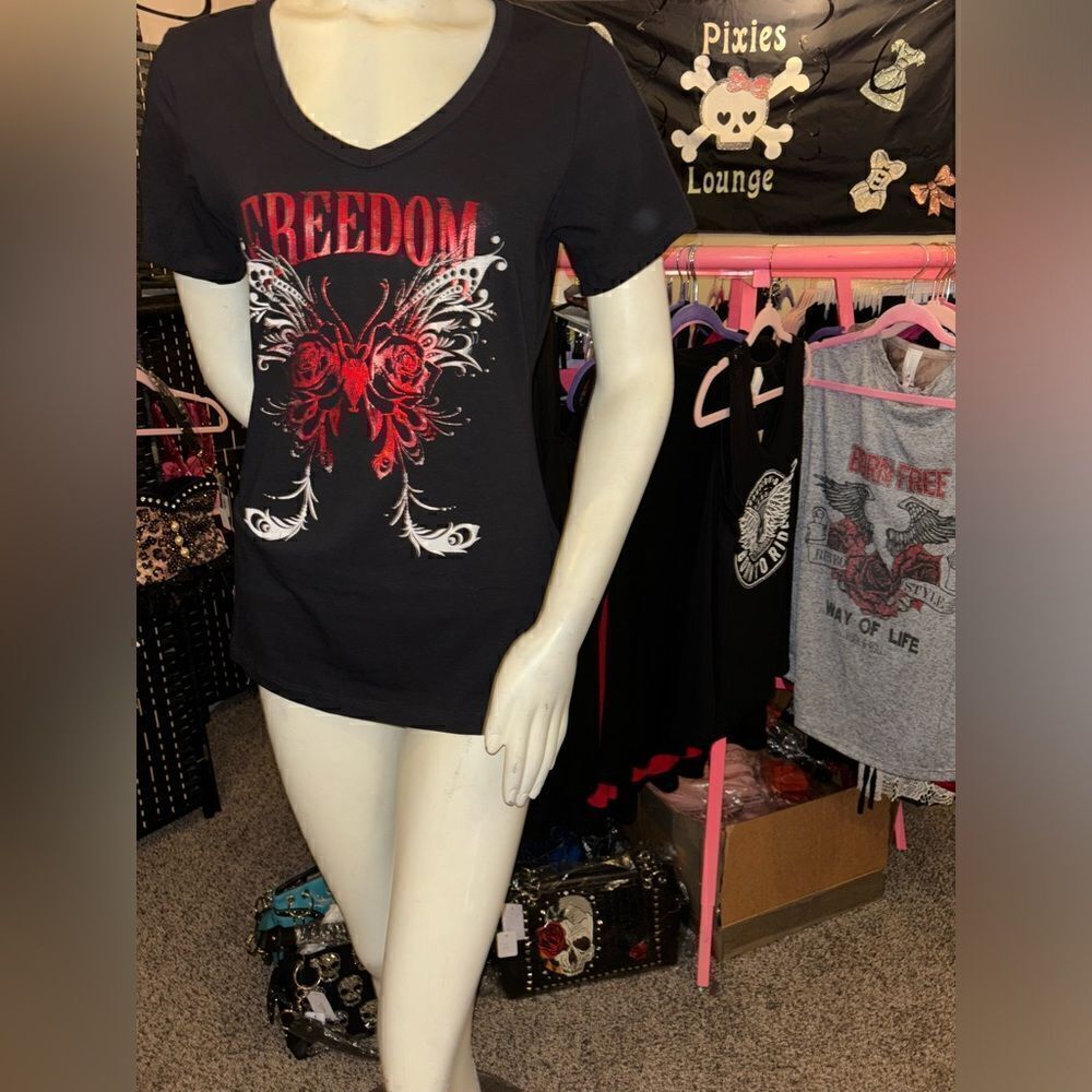 Freedom Wings Graphic Foil Tee